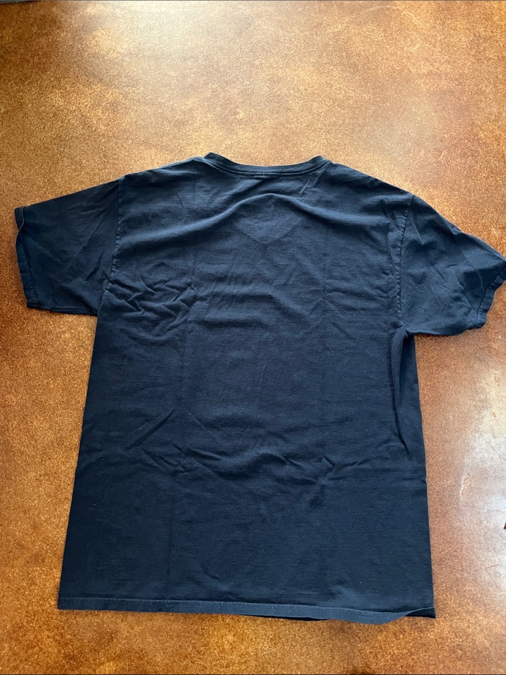 Fruit of the Loom Navy V‑Neck Tee with Retro Bear Graphic - Picture 3 of 5